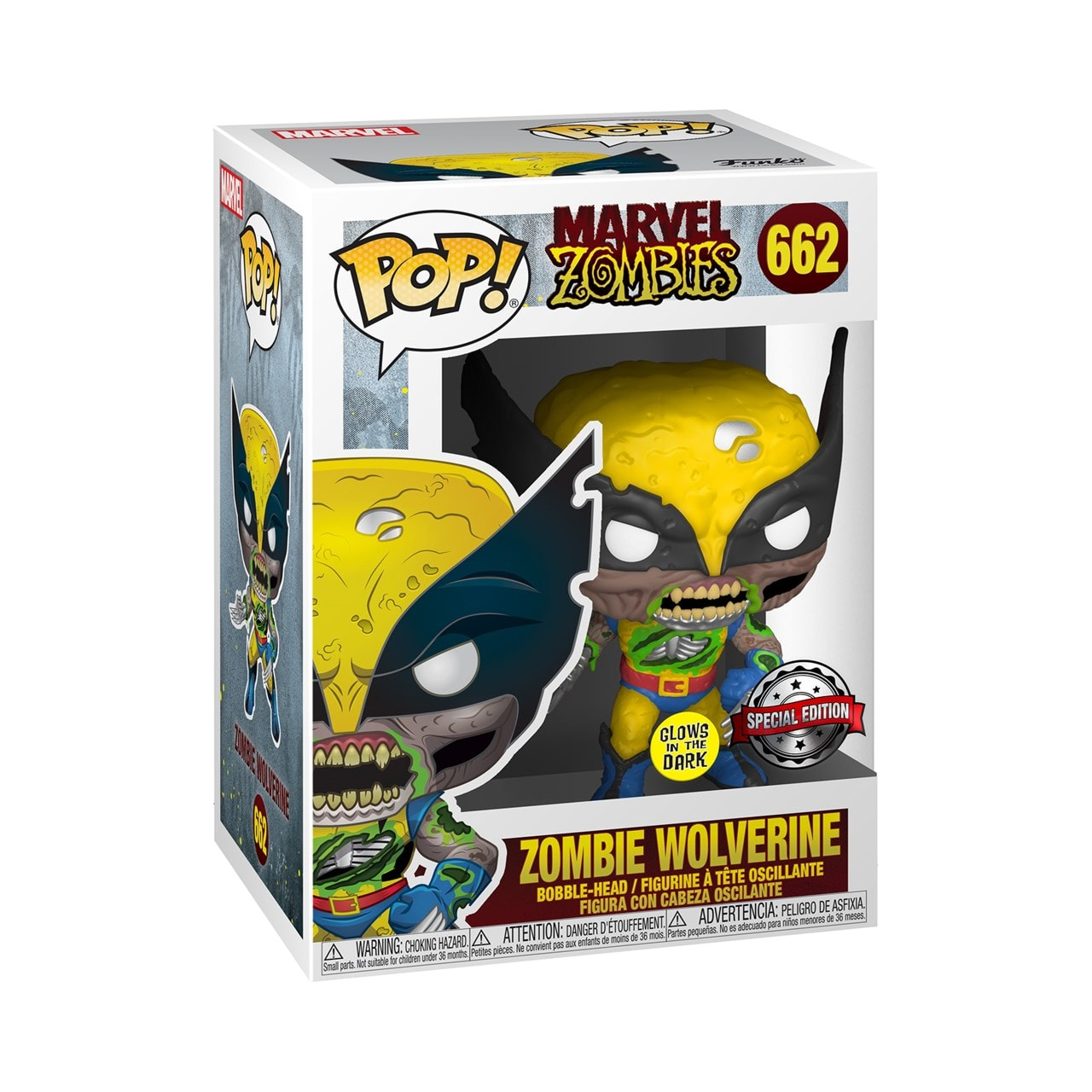 Marvel Funko POP!: Glow in The Dark Zombie Wolverine - Special Edition