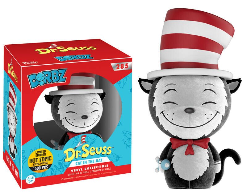 Funko Dorbz Hot Topic Flocked Dr Seuss The Cat In Hat Exclusive