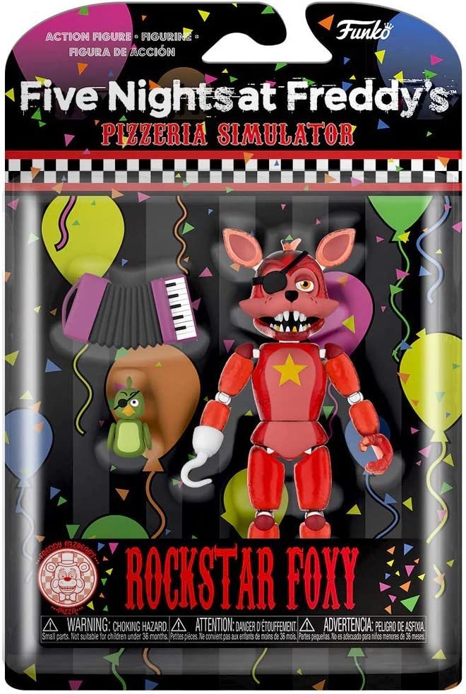 Funko Action Figures: Five Nights at Freddy's Pizza Simulator - Rockstar Foxy - Glow in the Dark